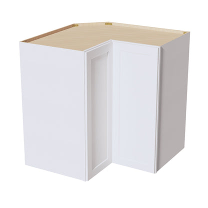HF - WPC2442: Frost White Shaker 24"W x 42"H 1 Door & 3 Shelves Pie Cut Wall Corner Cabinet - NextCabinets