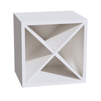 HF - WR1515: Frost White Shaker 15"W x 15"H x 12"D Wall Wine Rack Incl. Shelf - NextCabinets