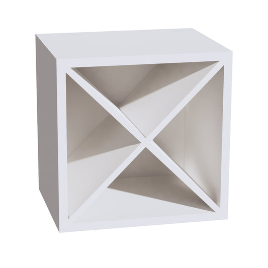 HF - WR1515: Frost White Shaker 15"W x 15"H x 12"D Wall Wine Rack Incl. Shelf - NextCabinets