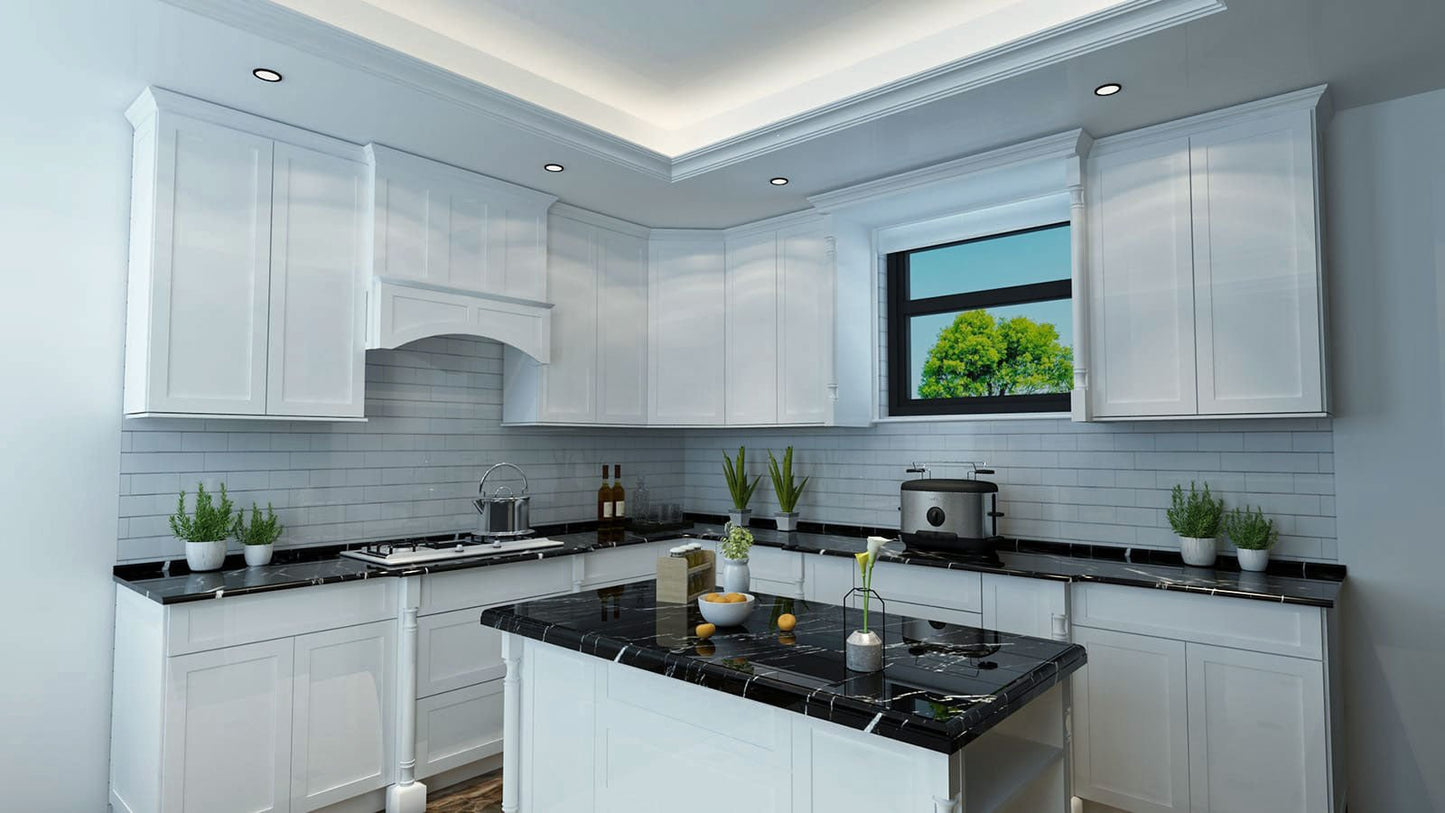 HF - WRH4836: Frost White Shaker 48"W x 36"H Wood Wall Mounted Range Hoods - NextCabinets