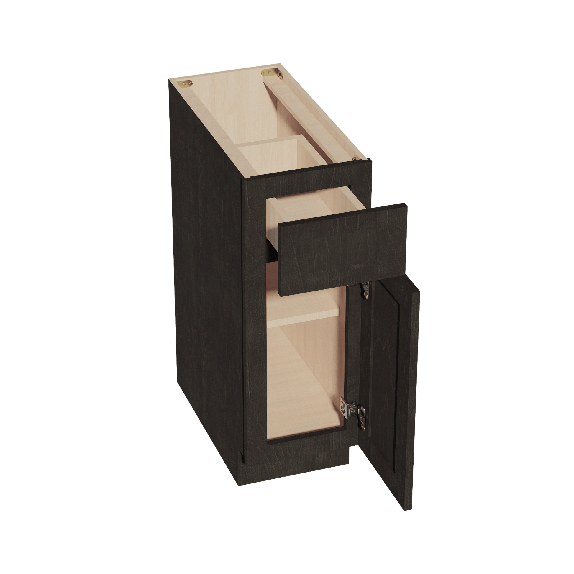 HG - B12: Dark Gray Shaker 12" 1 Drawer 1 Door Standard Base Cabinet - NextCabinets