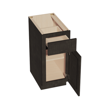HG - B15: Dark Gray Shaker 15" 1 Drawer 1 Door Standard Base Cabinet - NextCabinets