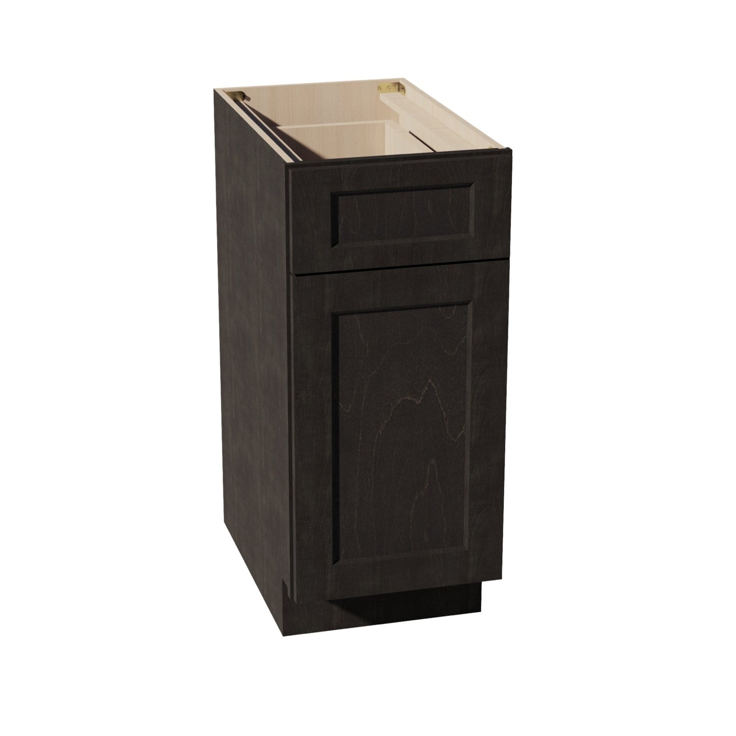 HG - B15: Dark Gray Shaker 15" 1 Drawer 1 Door Standard Base Cabinet - NextCabinets