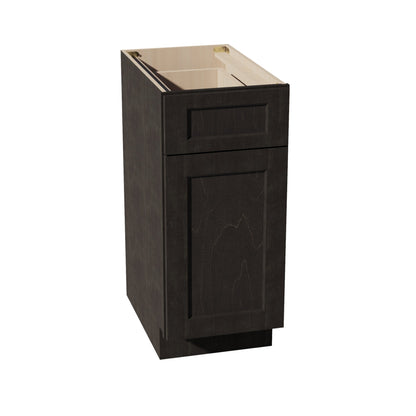 HG - B15: Dark Gray Shaker 15" 1 Drawer 1 Door Standard Base Cabinet - NextCabinets