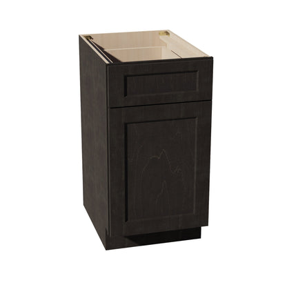HG - B18TR: Dark Gray Shaker 18" 1 Drawer Trash Pull Out Base Cabinet - NextCabinets
