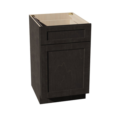 HG - B21: Dark Gray Shaker 21" 1 Drawer 1 Door Standard Base Cabinet - NextCabinets