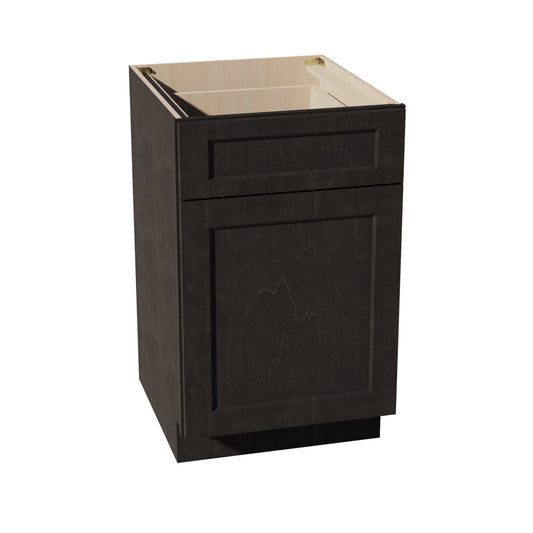 HG - B21: Dark Gray Shaker 21" 1 Drawer 1 Door Standard Base Cabinet - NextCabinets