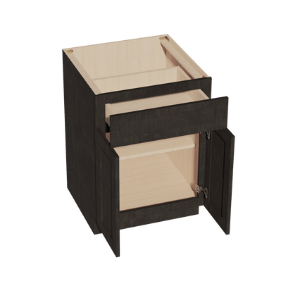 HG - B24: Dark Gray Shaker 24" 1 Drawer 2 Doors Standard Base Cabinet - NextCabinets