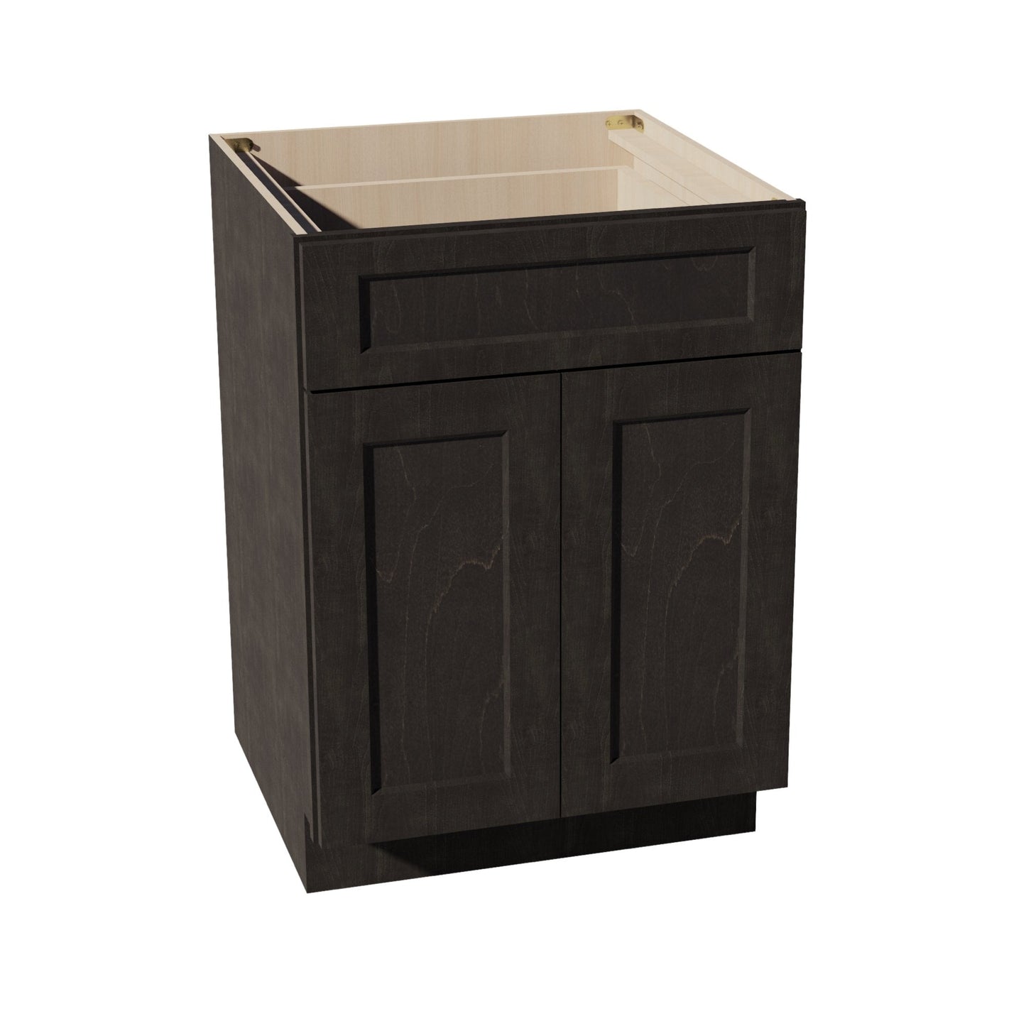 HG - B24: Dark Gray Shaker 24" 1 Drawer 2 Doors Standard Base Cabinet - NextCabinets