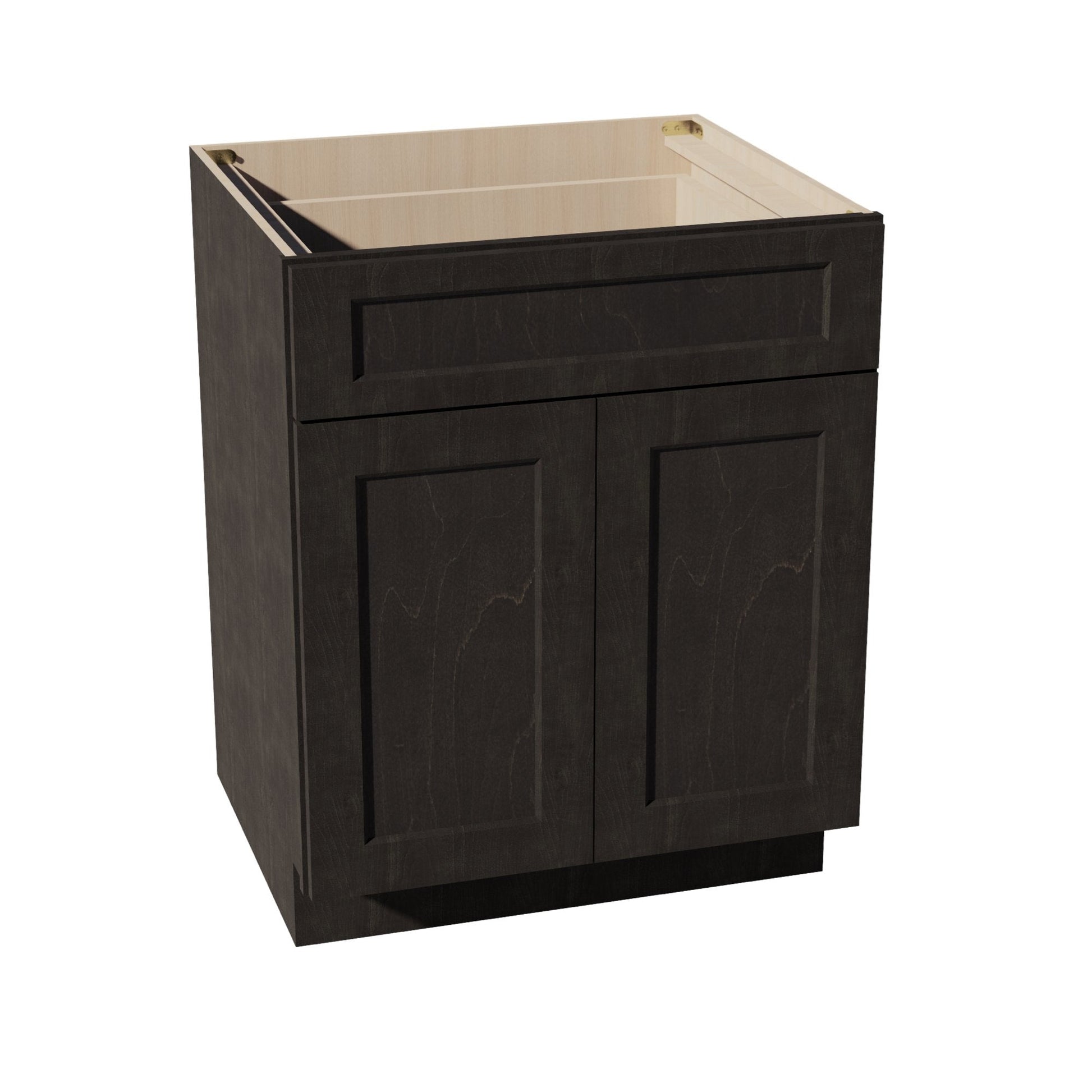 HG - B27: Dark Gray Shaker 27" 1 Drawer 2 Doors Standard Base Cabinet - NextCabinets