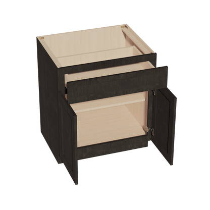HG - B30: Dark Gray Shaker 30" 1 Drawer 2 Doors Standard Base Cabinet - NextCabinets