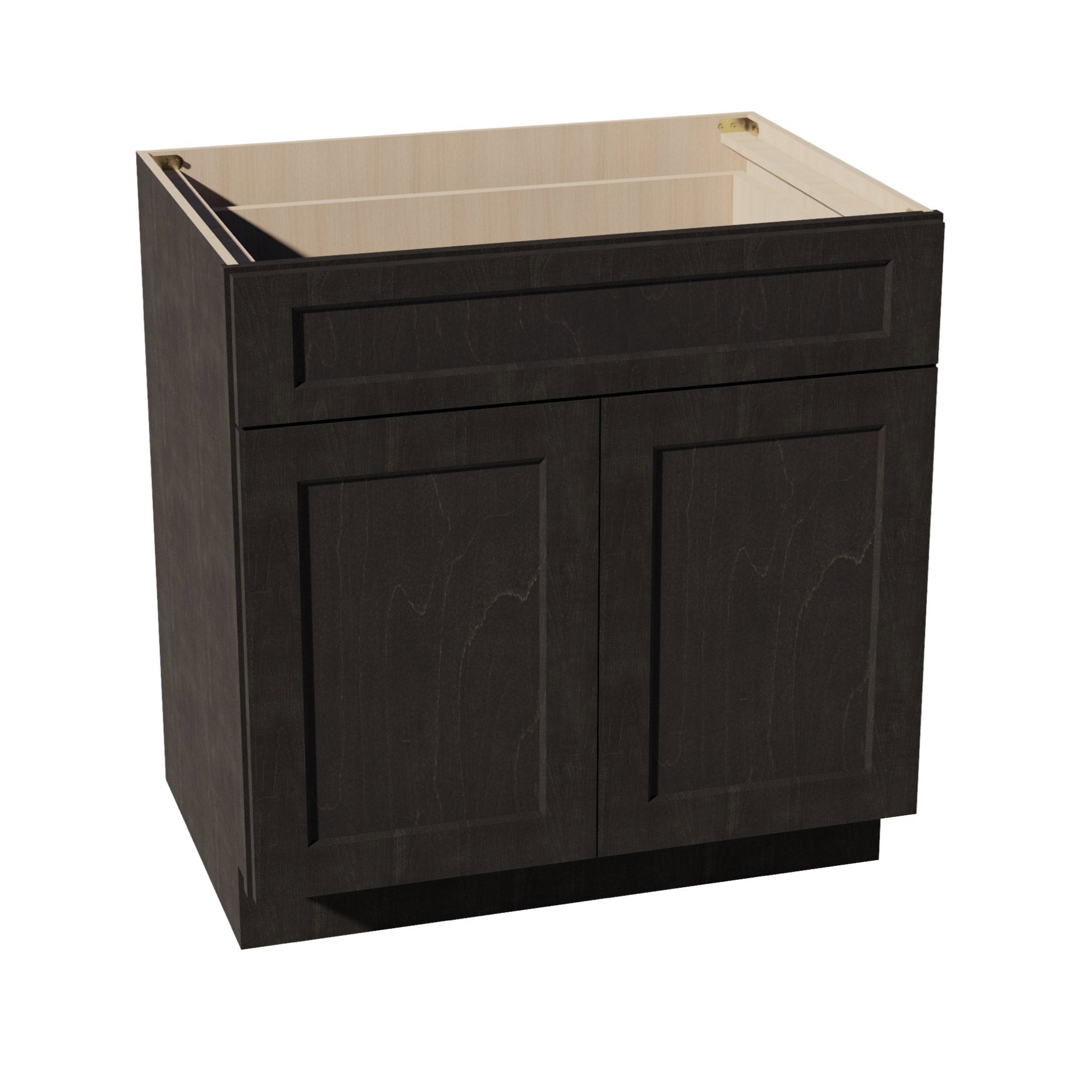 HG - B33: Dark Gray Shaker 33" 1 Drawer 2 Doors Standard Base Cabinet - NextCabinets