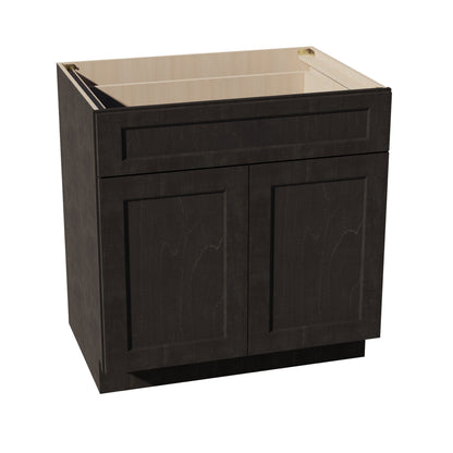 HG - B33: Dark Gray Shaker 33" 1 Drawer 2 Doors Standard Base Cabinet - NextCabinets
