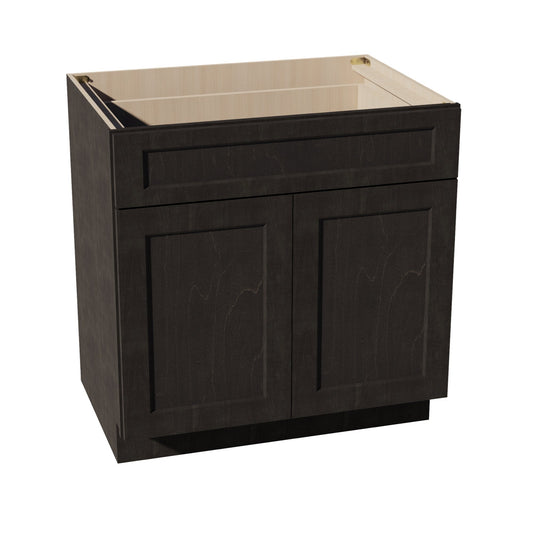 HG - B33: Dark Gray Shaker 33" 1 Drawer 2 Doors Standard Base Cabinet - NextCabinets
