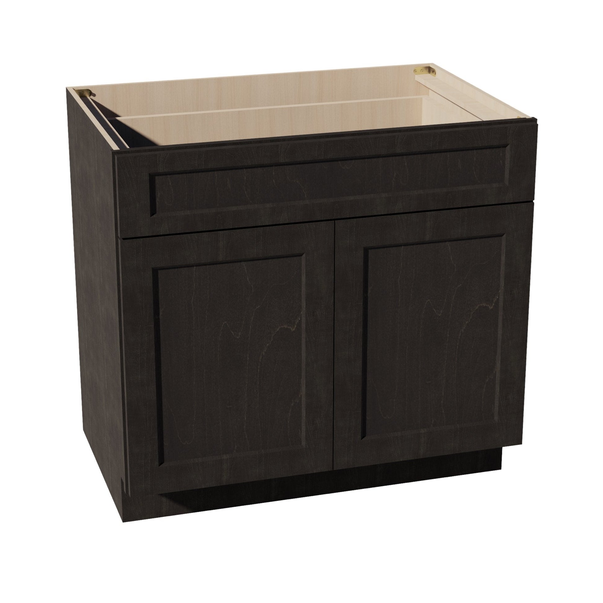 HG - B36: Dark Gray Shaker 36" 1 Drawer 2 Doors Standard Base Cabinet - NextCabinets