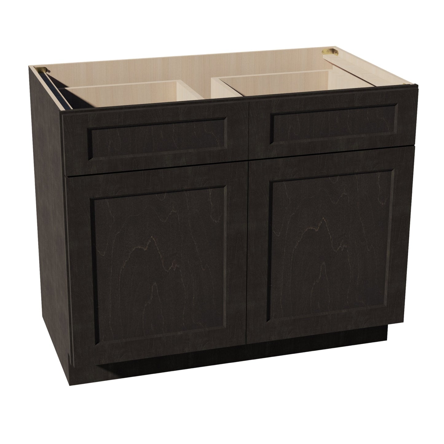 HG - B42: Dark Gray Shaker 42" 2 Drawers 2 Doors Standard Base Cabinet - NextCabinets