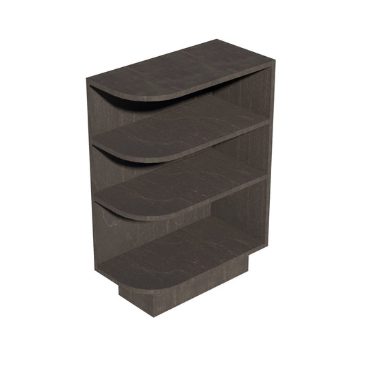 HG - BES12R: Dark Gray Shaker 12" 4 Shelves End Shelf Corner Base Cabinets (Right Open) - NextCabinets