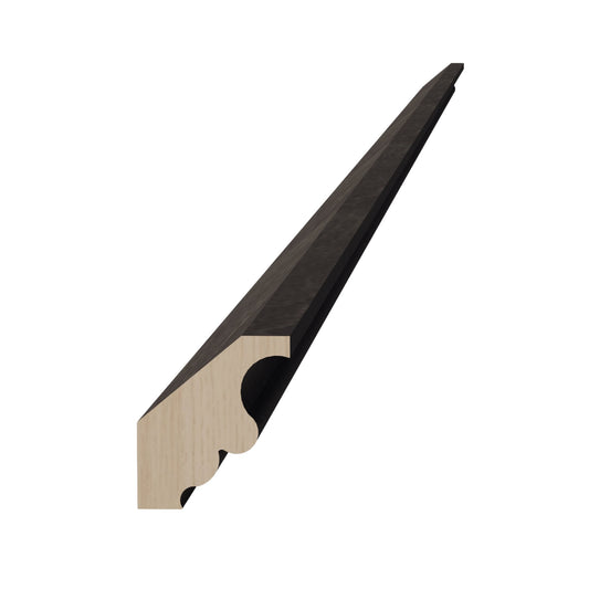 HG - CM2: Dark Gray Shaker 96"W x 2"H x 2 - 1/2"D Crown Molding - NextCabinets