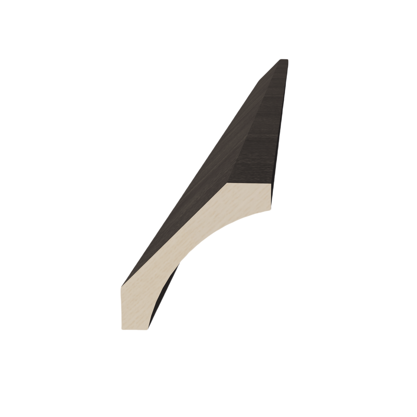 HG - CM4: Dark Gray Shaker 96"W x 2 - 1/2"H x 2 - 1/2"D Crown Molding - NextCabinets