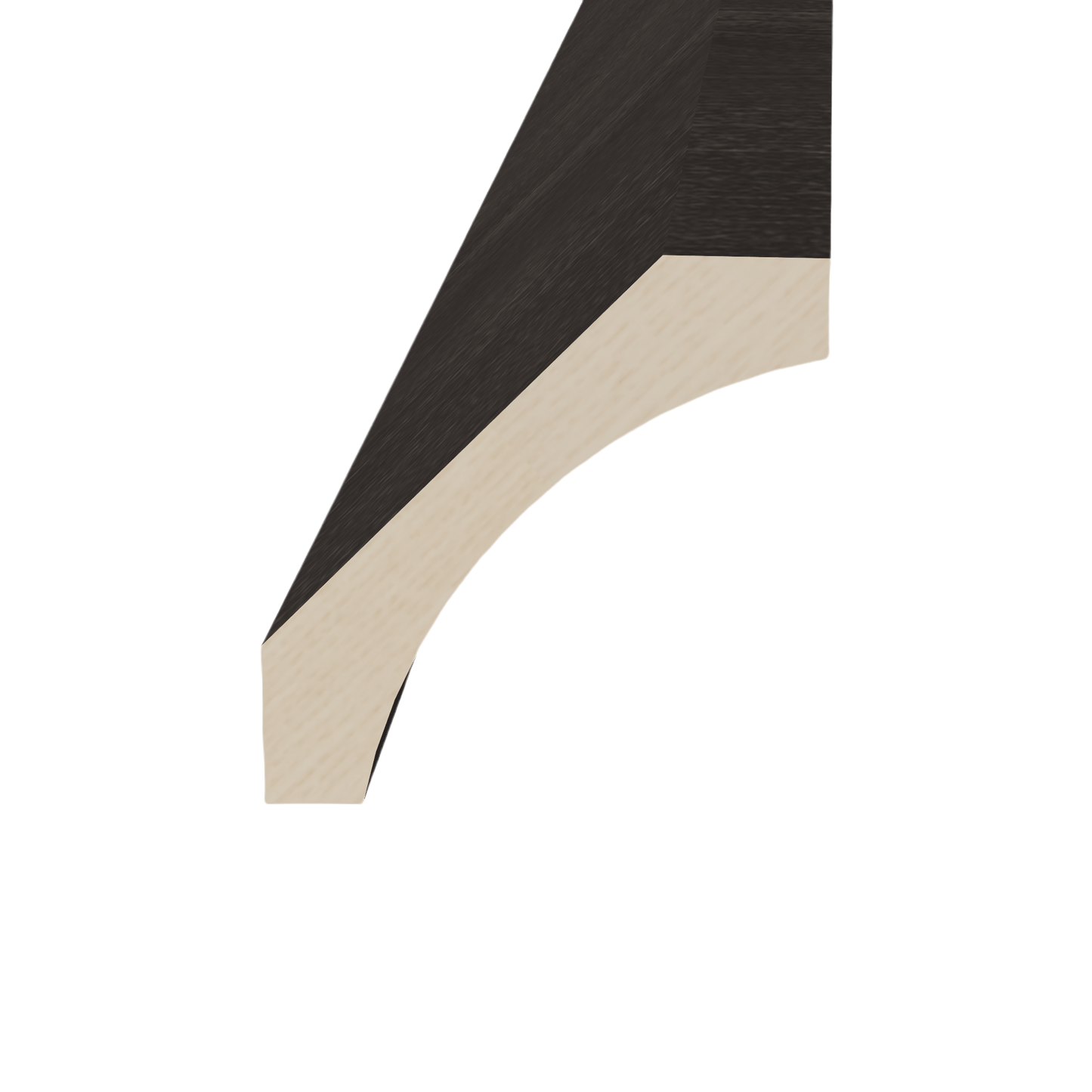 HG - CM4: Dark Gray Shaker 96"W x 2 - 1/2"H x 2 - 1/2"D Crown Molding - NextCabinets