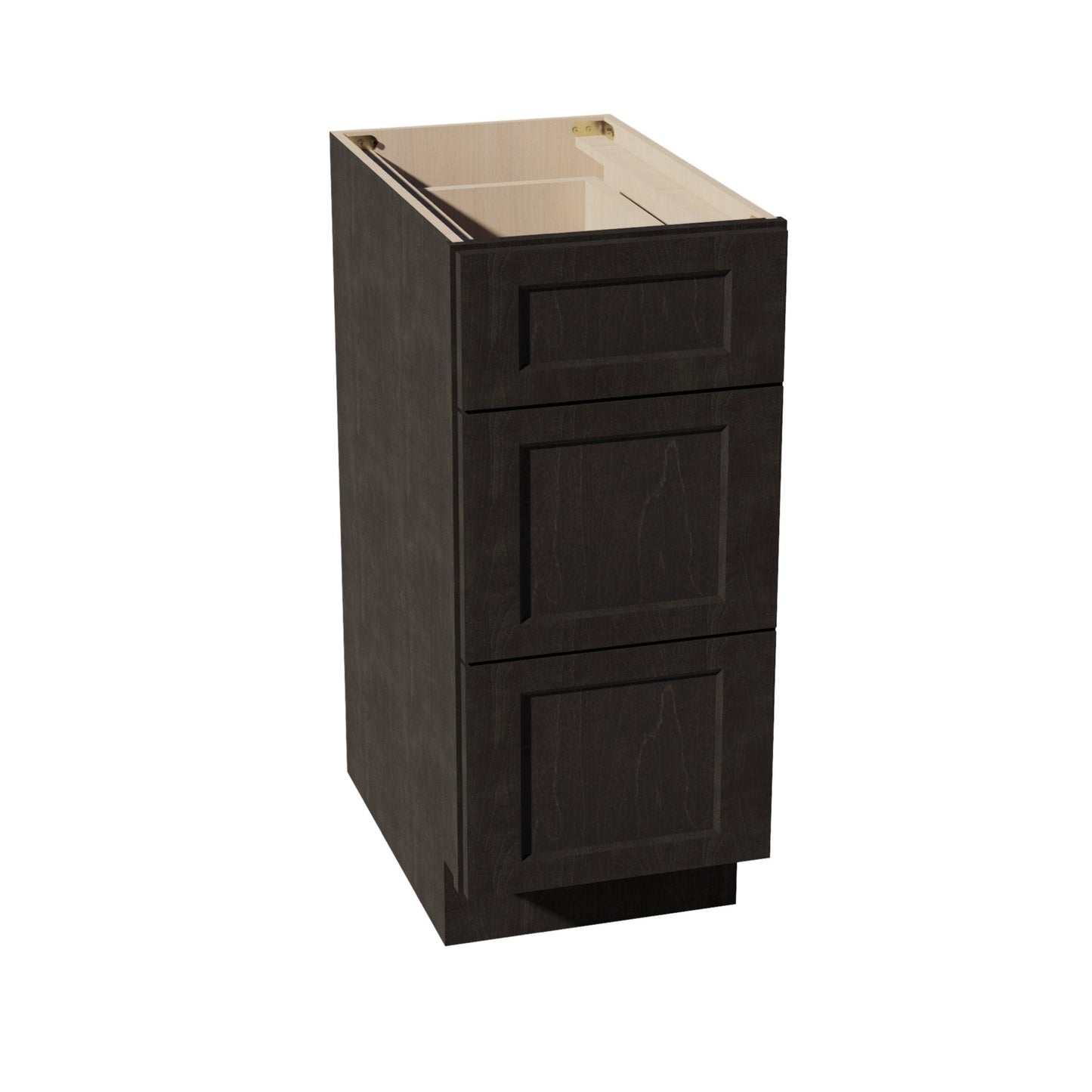 HG - DB15: Dark Gray Shaker 15" 3 Drawers Base Cabinet - NextCabinets