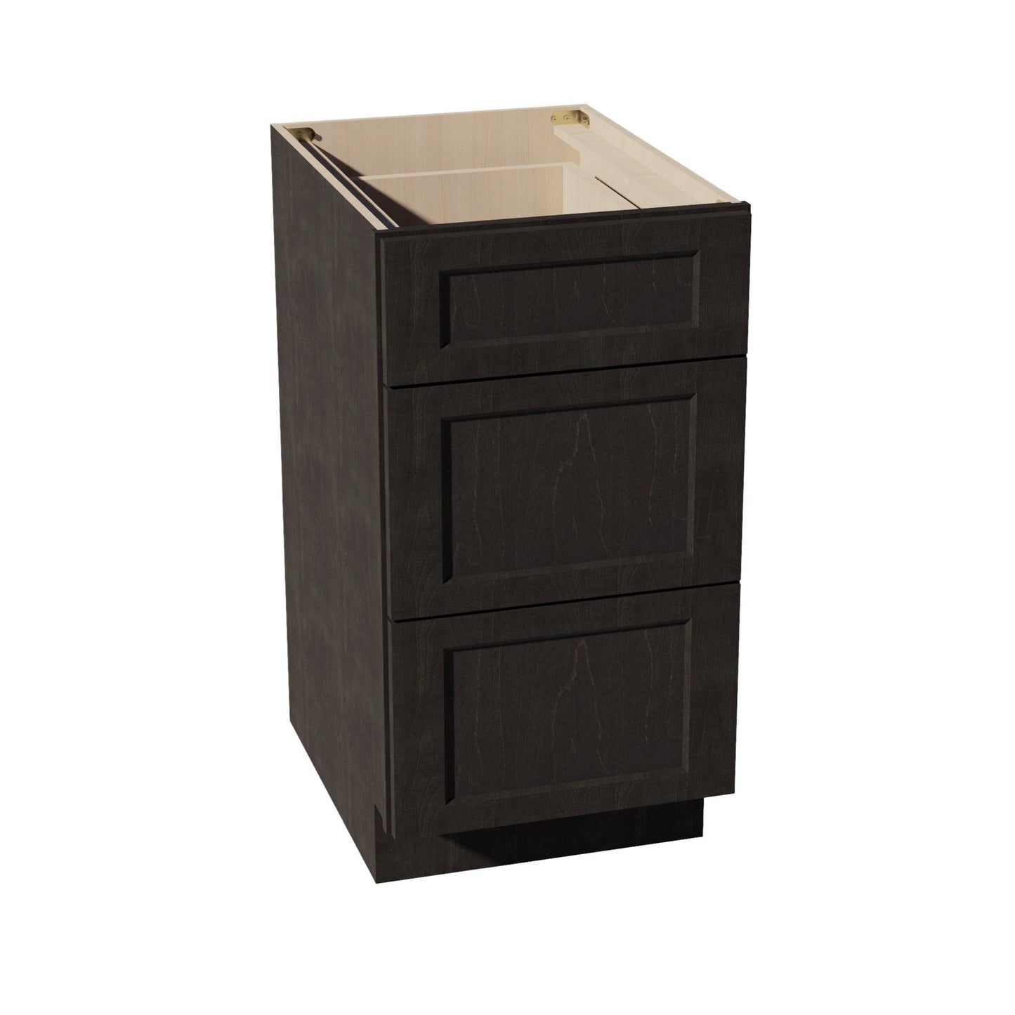 HG - DB18: Dark Gray Shaker 18" 3 Drawers Base Cabinet - NextCabinets