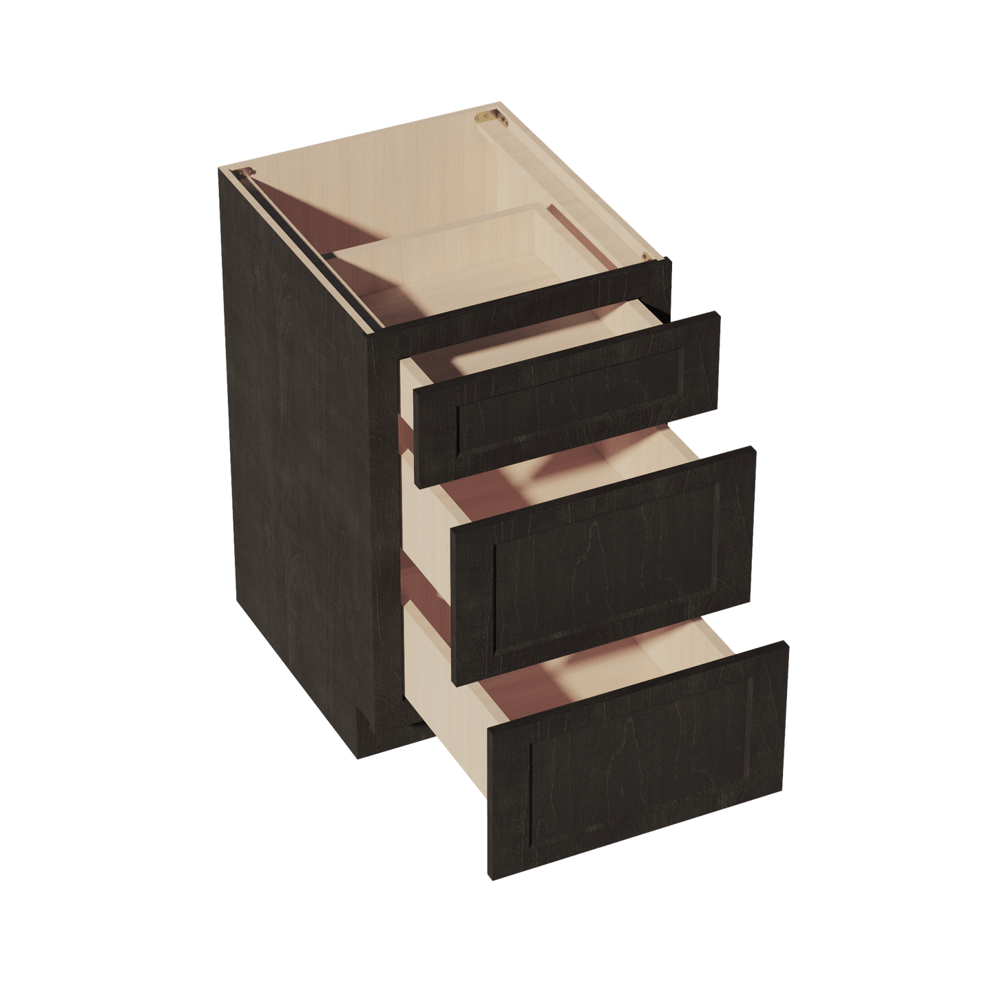 HG - DB21: Dark Gray Shaker 21" 3 Drawers Base Cabinet - NextCabinets