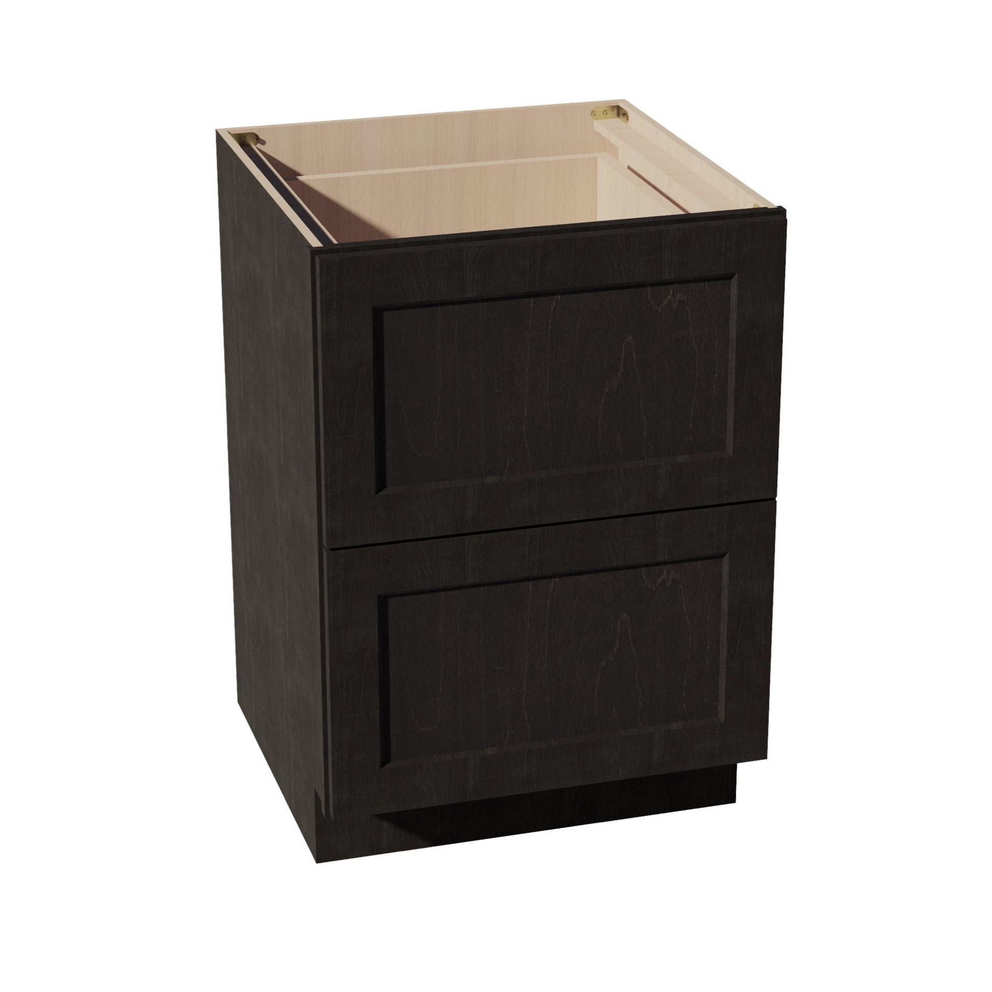 HG - DB24 - 2: Dark Gray Shaker 24" 2 Drawers Base Cabinet - NextCabinets