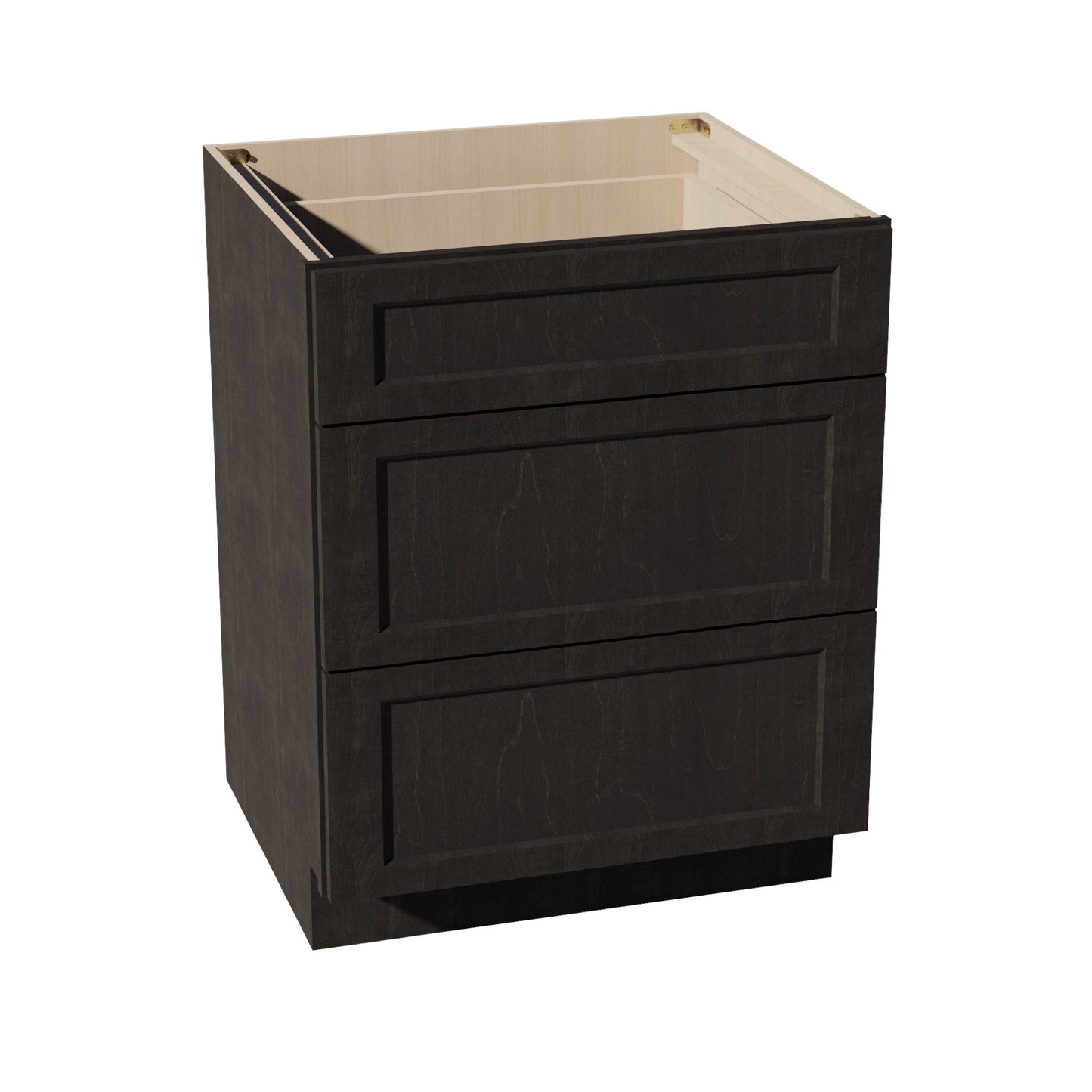 HG - DB27: Dark Gray Shaker 27" 3 Drawers Base Cabinet - NextCabinets