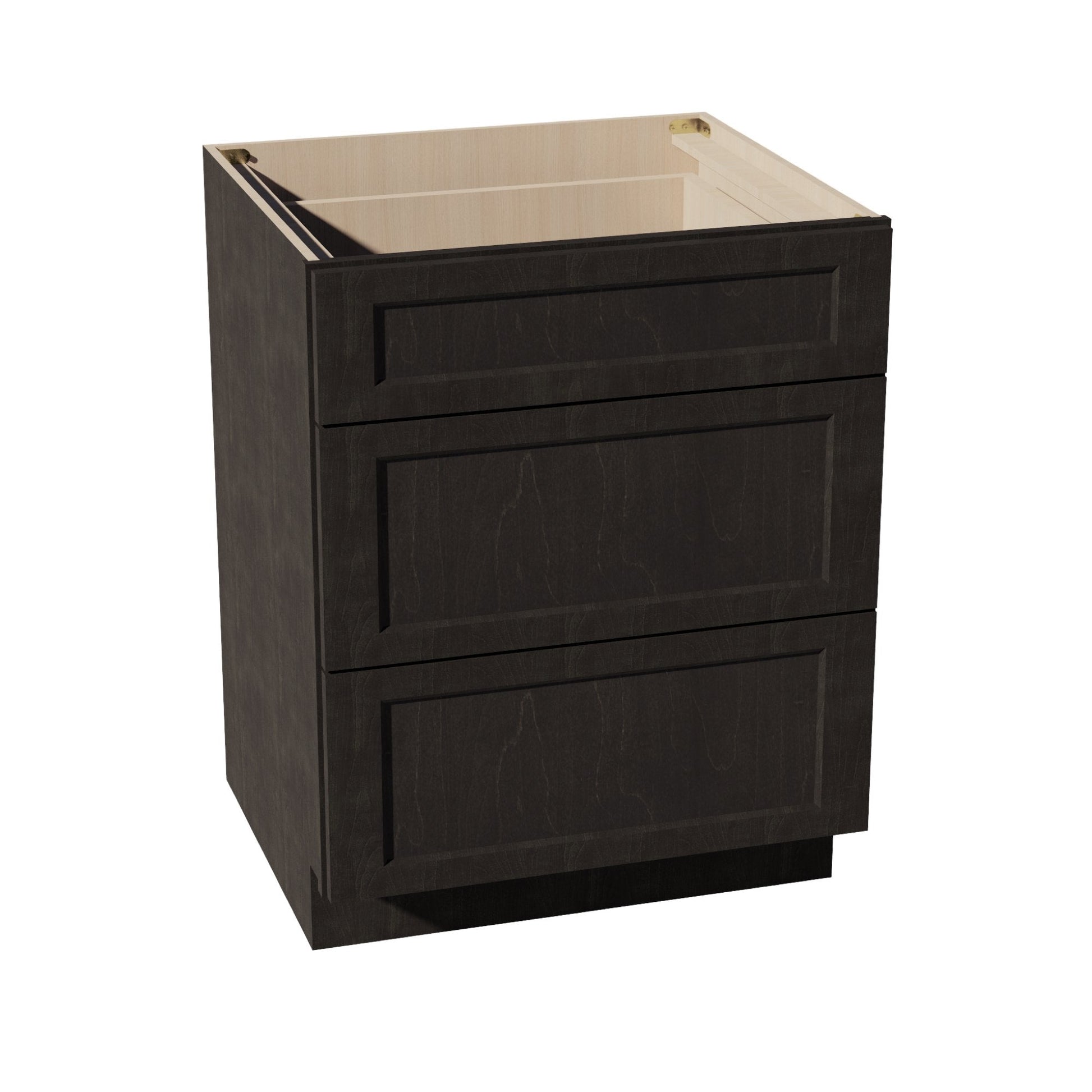 HG - DB27: Dark Gray Shaker 27" 3 Drawers Base Cabinet - NextCabinets