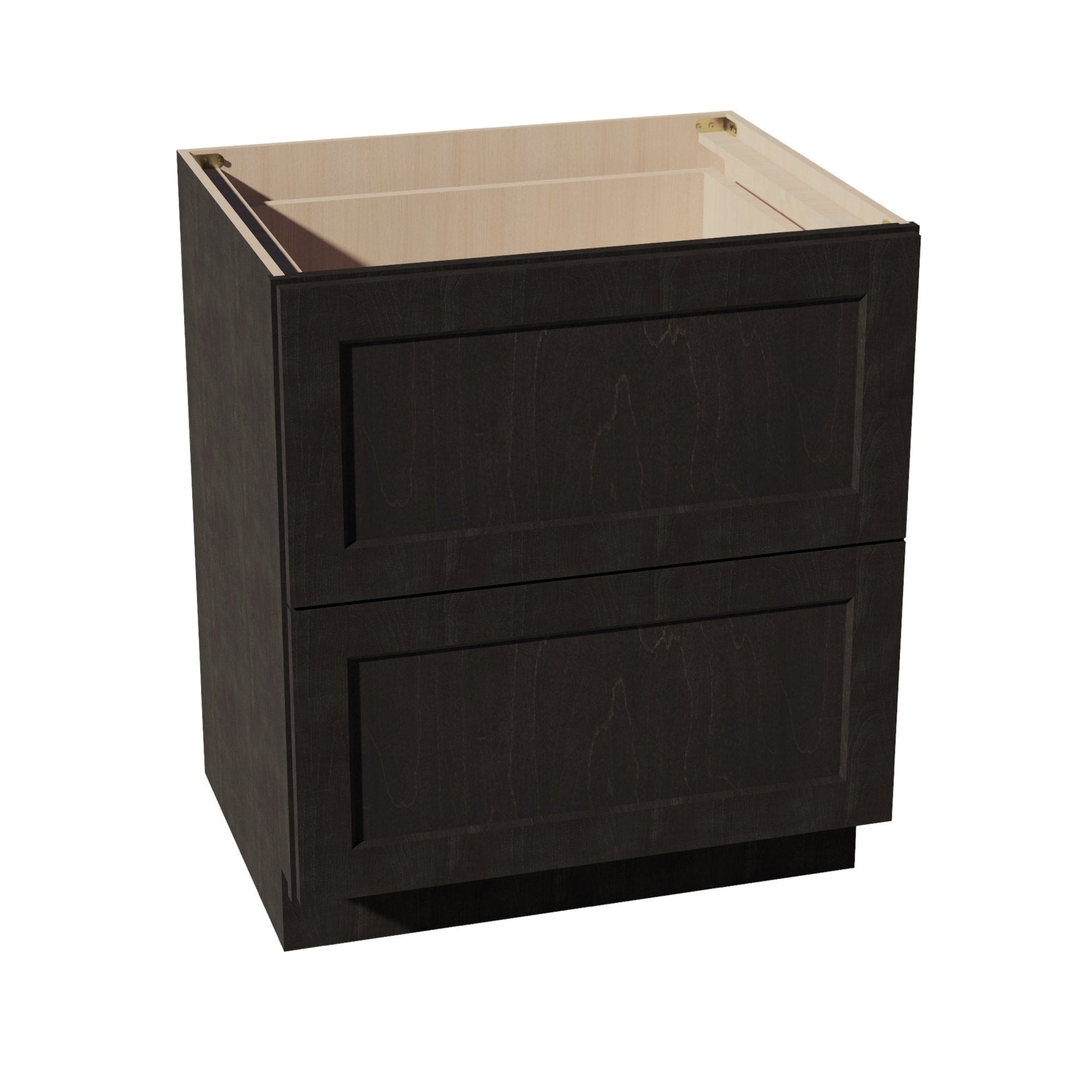 HG - DB30 - 2: Dark Gray Shaker 30" 2 Drawers Base Cabinet - NextCabinets