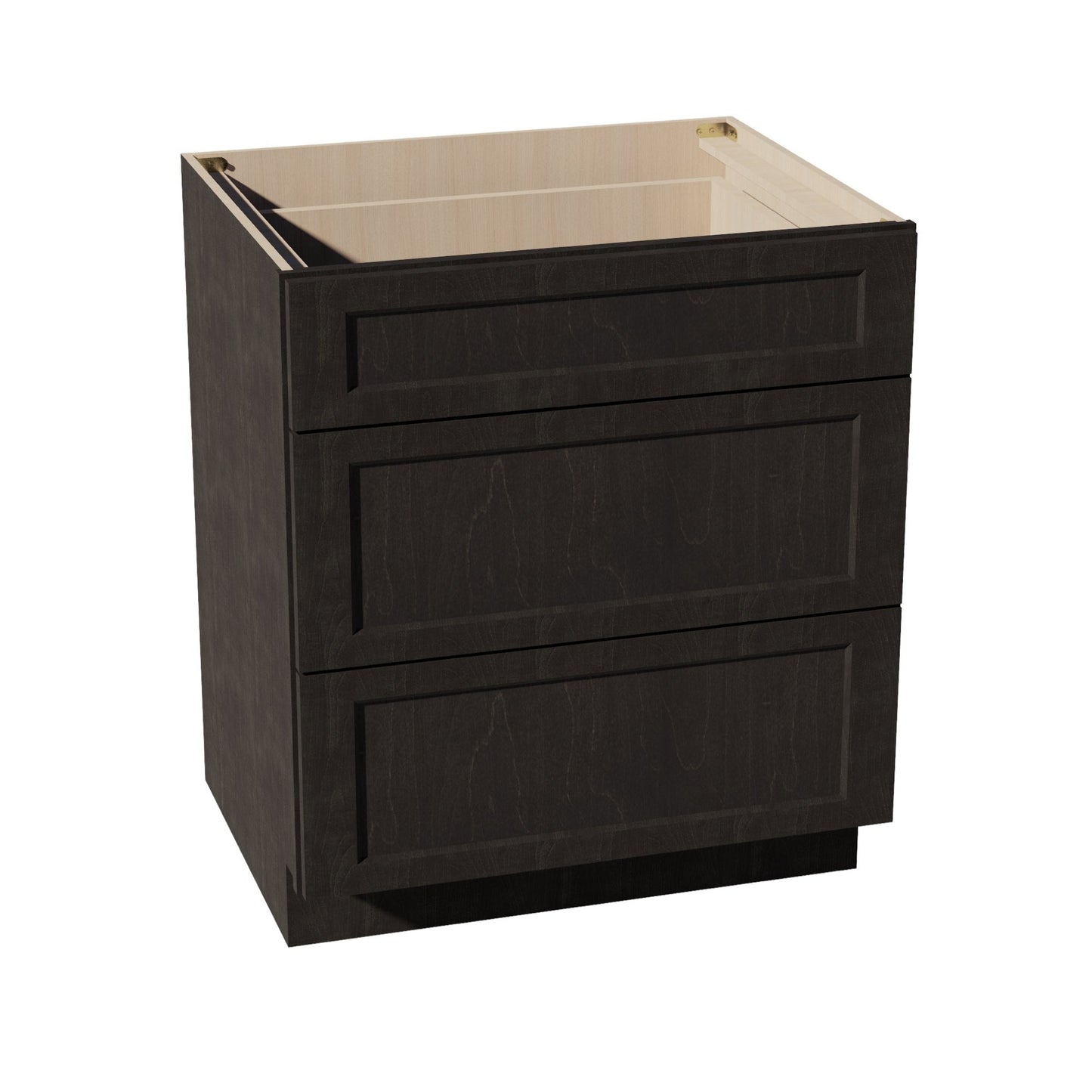 HG - DB30: Dark Gray Shaker 30" 3 Drawers Base Cabinet - NextCabinets