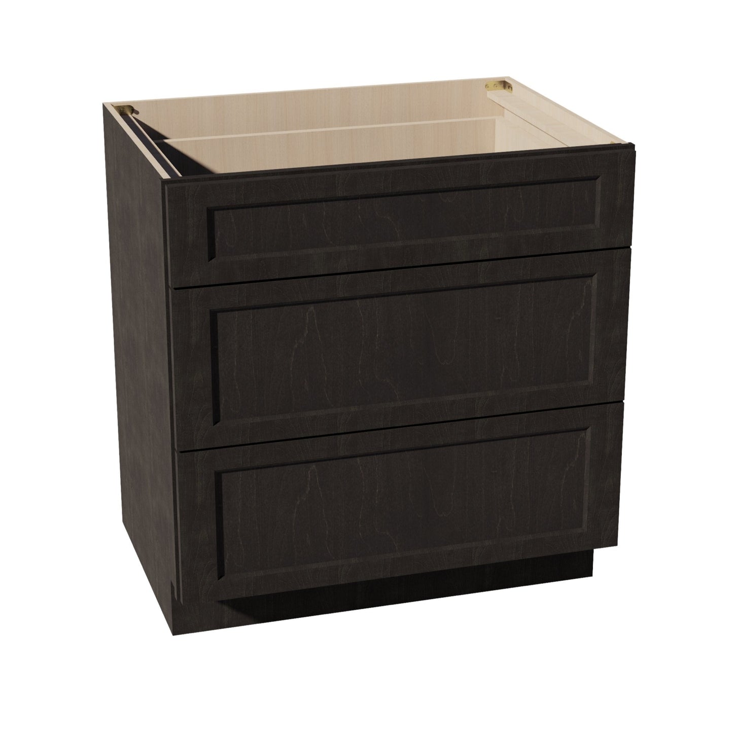 HG - DB33: Dark Gray Shaker 33" 3 Drawers Base Cabinet - NextCabinets