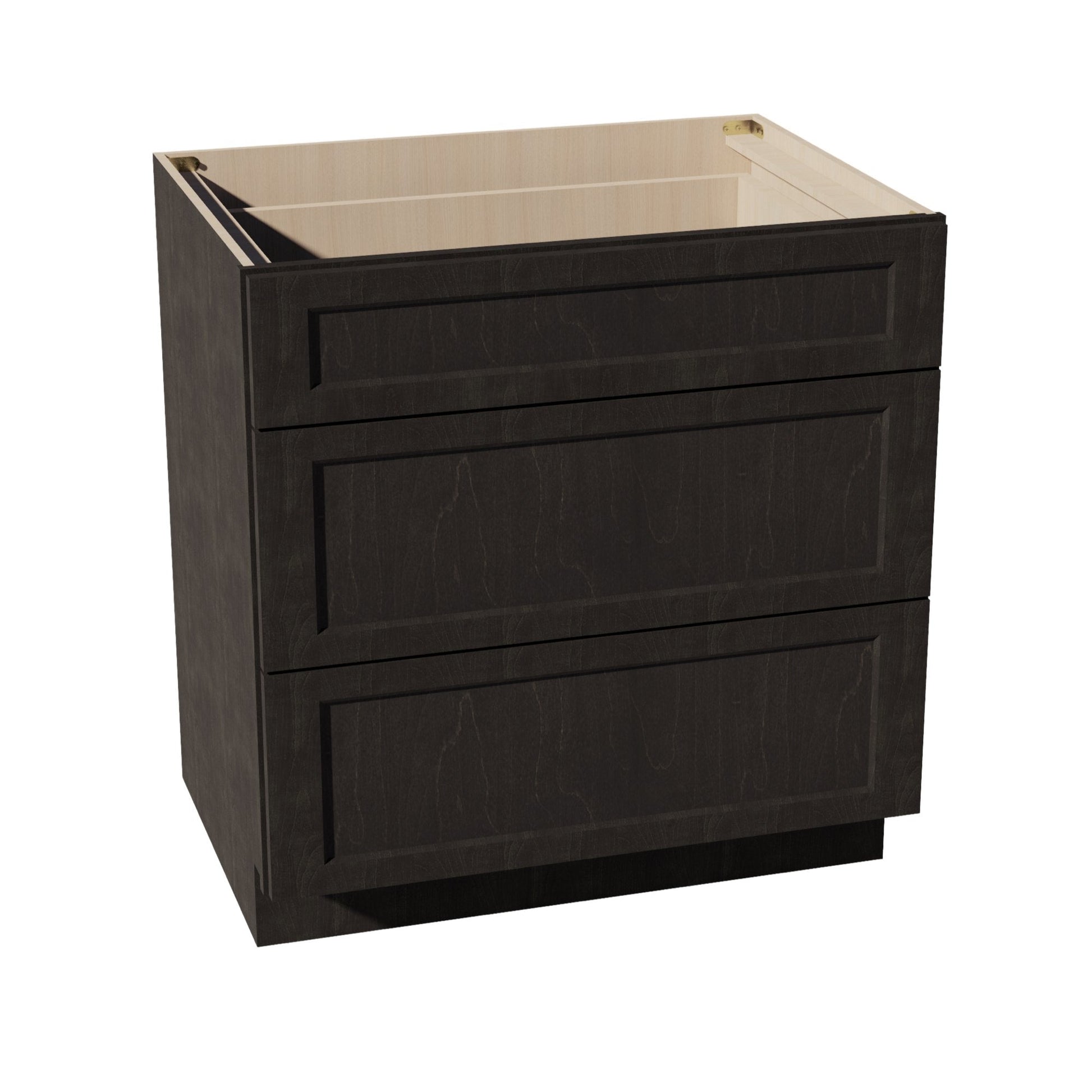 HG - DB33: Dark Gray Shaker 33" 3 Drawers Base Cabinet - NextCabinets