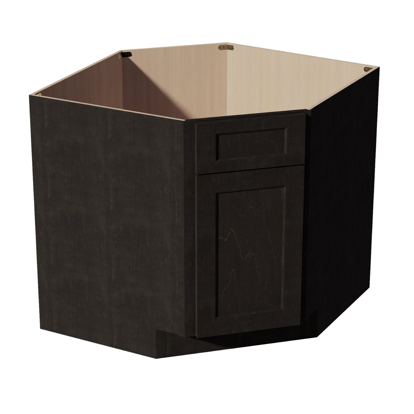 HG - DSB36: Dark Gray Shaker 39" 1 Door 1 False Drawer Corner Sink Base Cabinets - NextCabinets