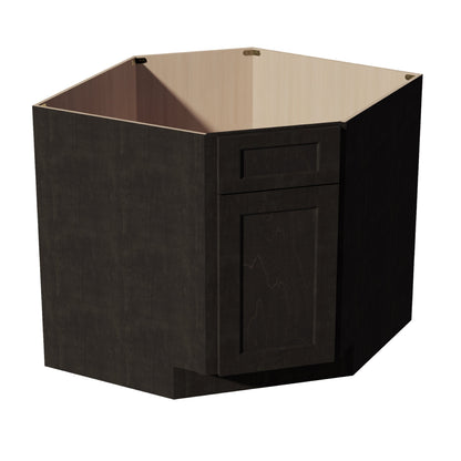 HG - DSB36: Dark Gray Shaker 39" 1 Door 1 False Drawer Corner Sink Base Cabinets - NextCabinets