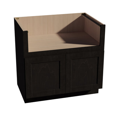 HG - FS36: Dark Gray Shaker 36" 2 Doors Farm House Sink Base Cabinets - NextCabinets