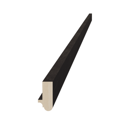 HG - LRM: Dark Gray Shaker 96"W x 1 - 1/2"H x 3/4"D Light Rail Molding - NextCabinets