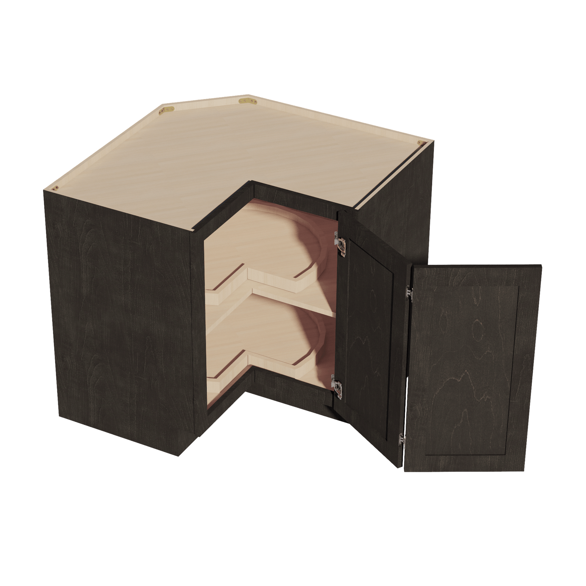 HG - LSB33: Dark Gray Shaker 33" 2 Doors Lazy Susan Corner Base Cabinet - NextCabinets