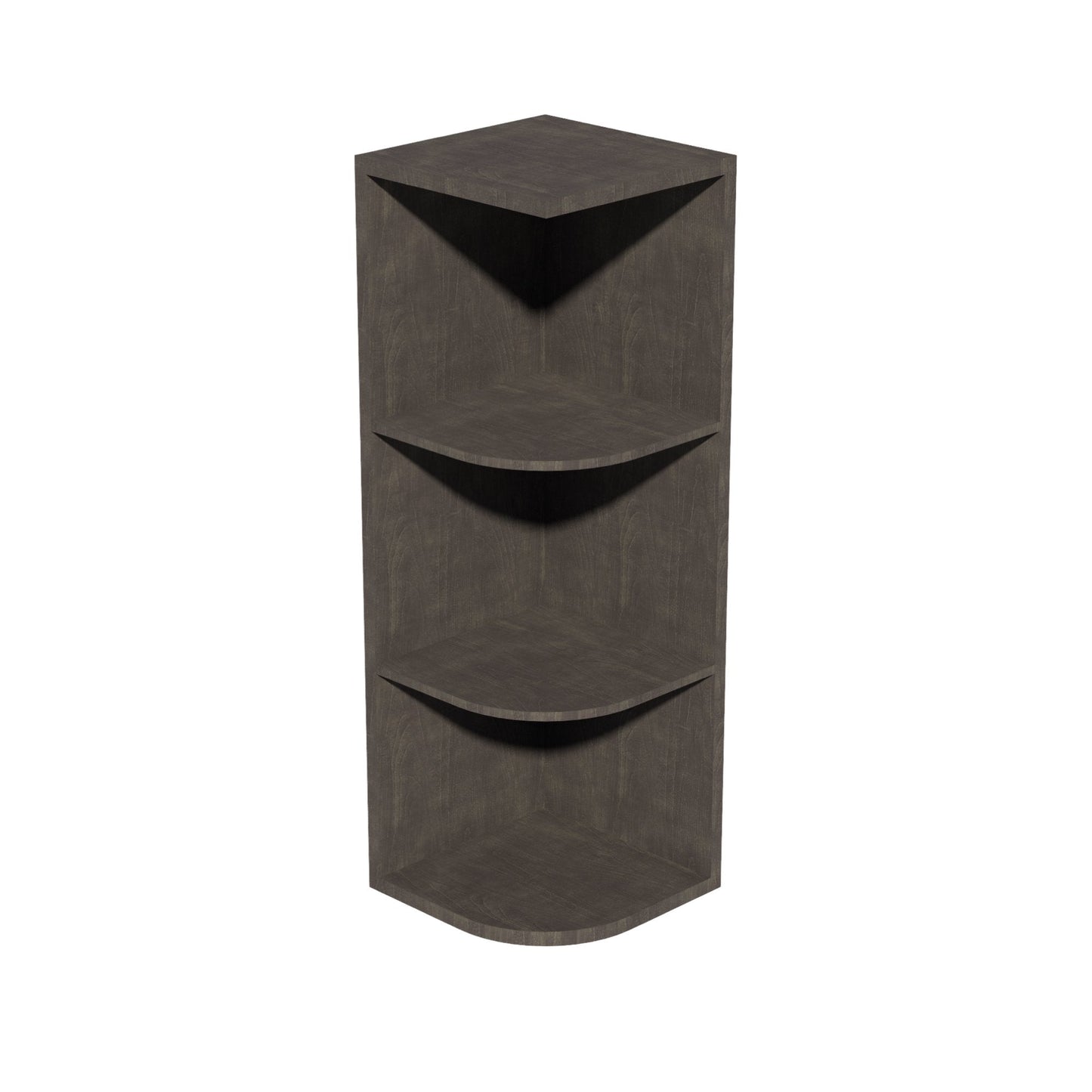 HG - OE1236: Dark Gray Shaker 12"W x 36"H 4 Shelves Wall End Shelf Cabinet - NextCabinets