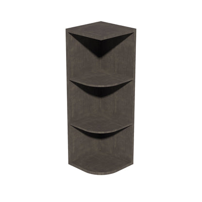 HG - OE1236: Dark Gray Shaker 12"W x 36"H 4 Shelves Wall End Shelf Cabinet - NextCabinets