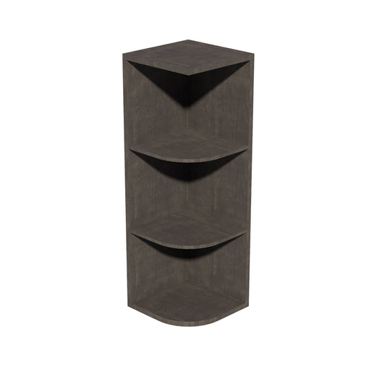 HG - OE1236: Dark Gray Shaker 12"W x 36"H 4 Shelves Wall End Shelf Cabinet - NextCabinets