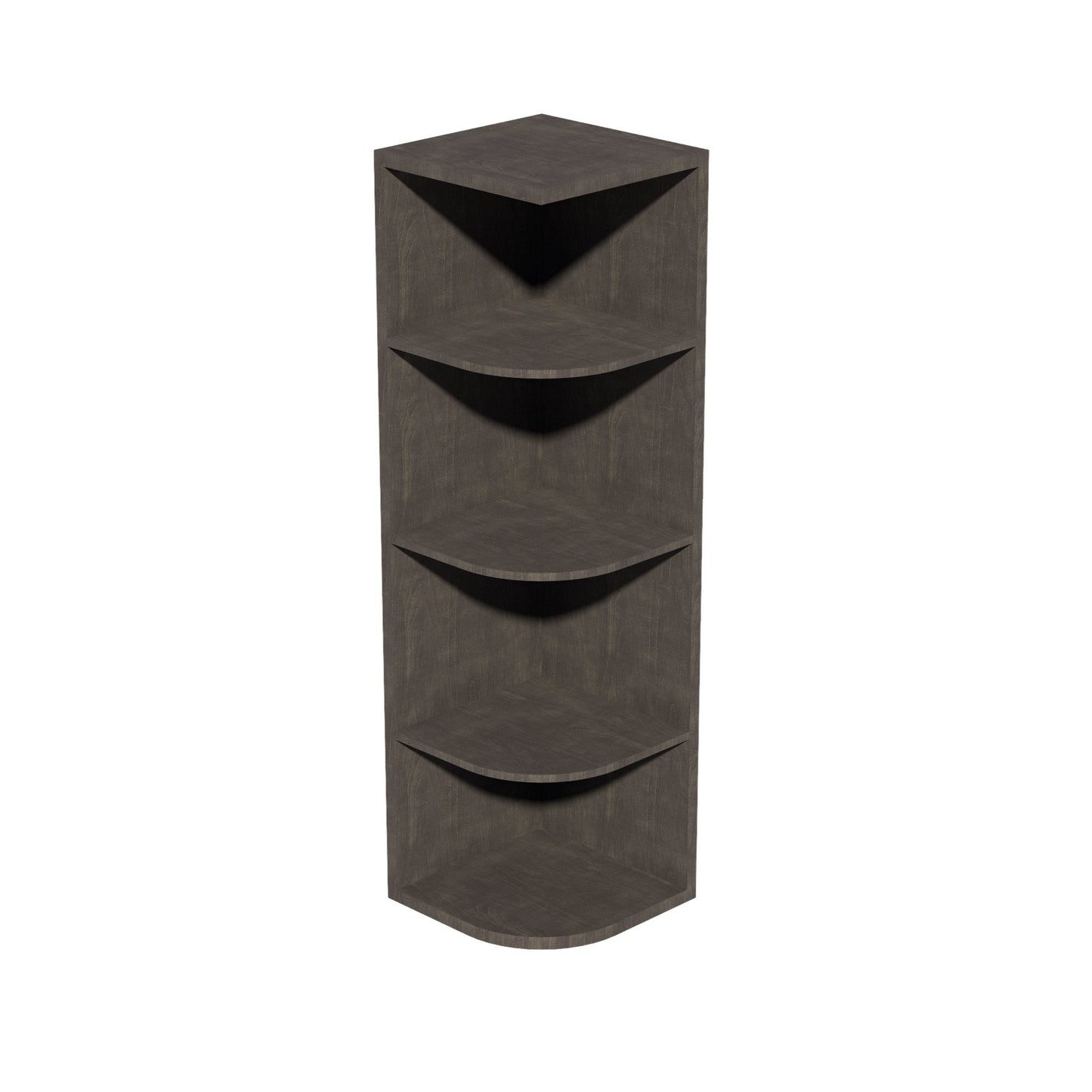 HG - OE1242: Dark Gray Shaker 12"W x 42"H 4 Shelves Wall End Shelf Cabinet - NextCabinets