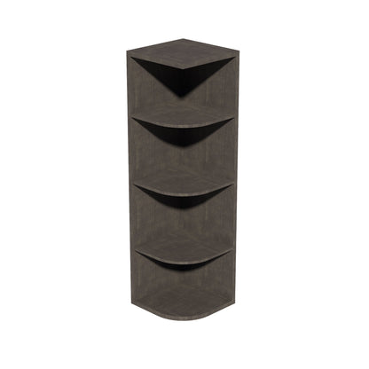 HG - OE1242: Dark Gray Shaker 12"W x 42"H 4 Shelves Wall End Shelf Cabinet - NextCabinets