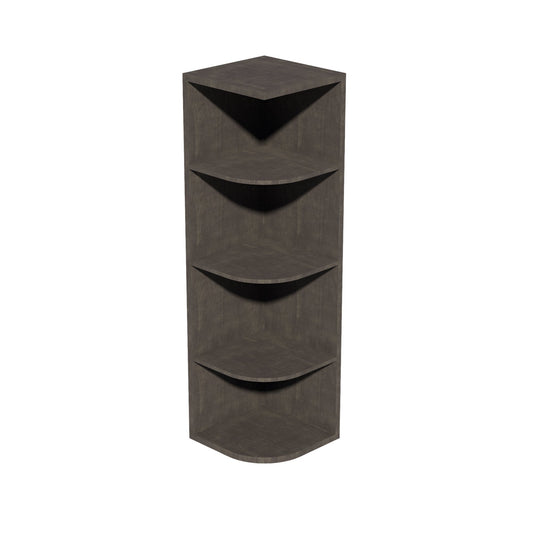 HG - OE1242: Dark Gray Shaker 12"W x 42"H 4 Shelves Wall End Shelf Cabinet - NextCabinets