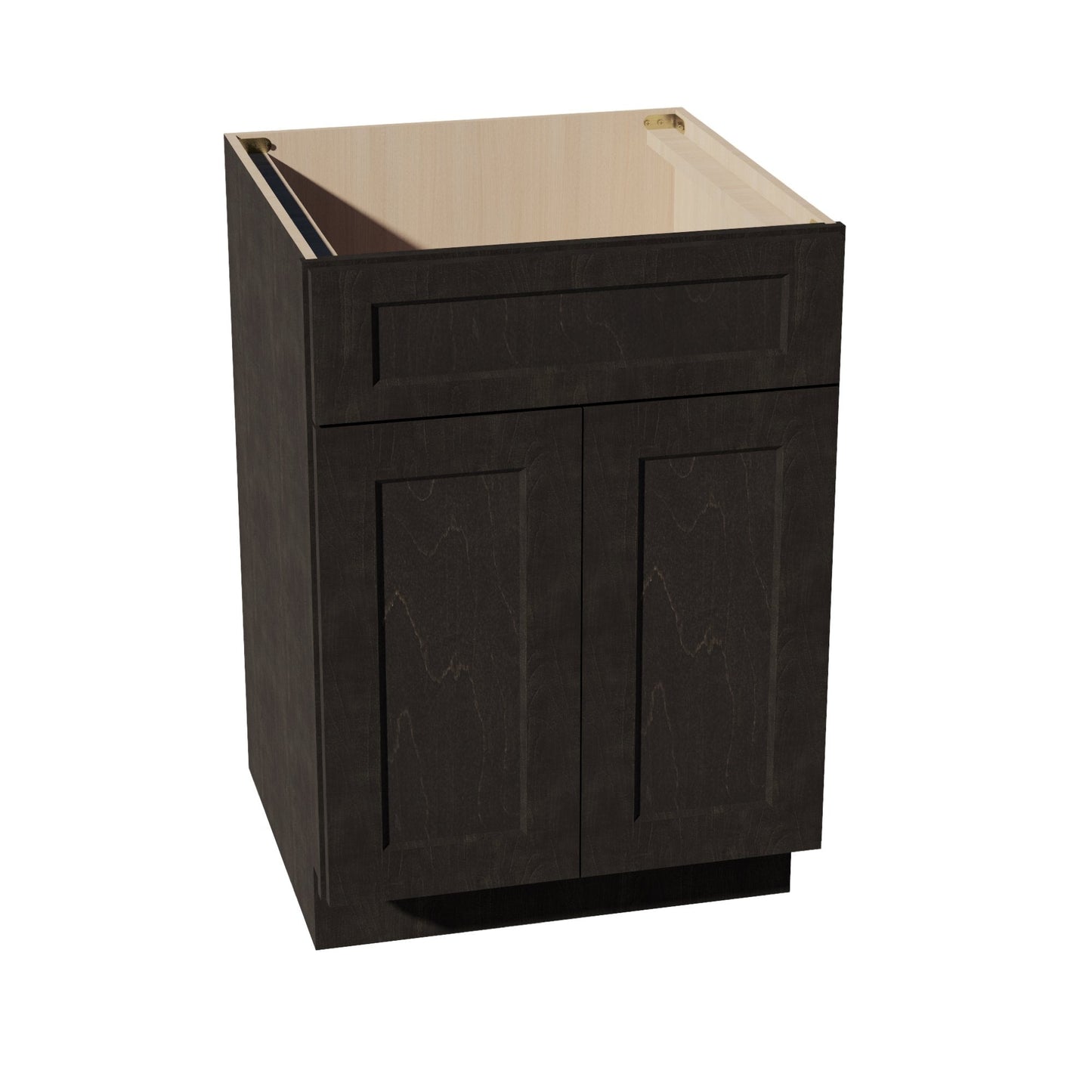 HG - SB24: Dark Gray Shaker 24" 2 Doors 1 False Drawer Sink Base Cabinet - NextCabinets