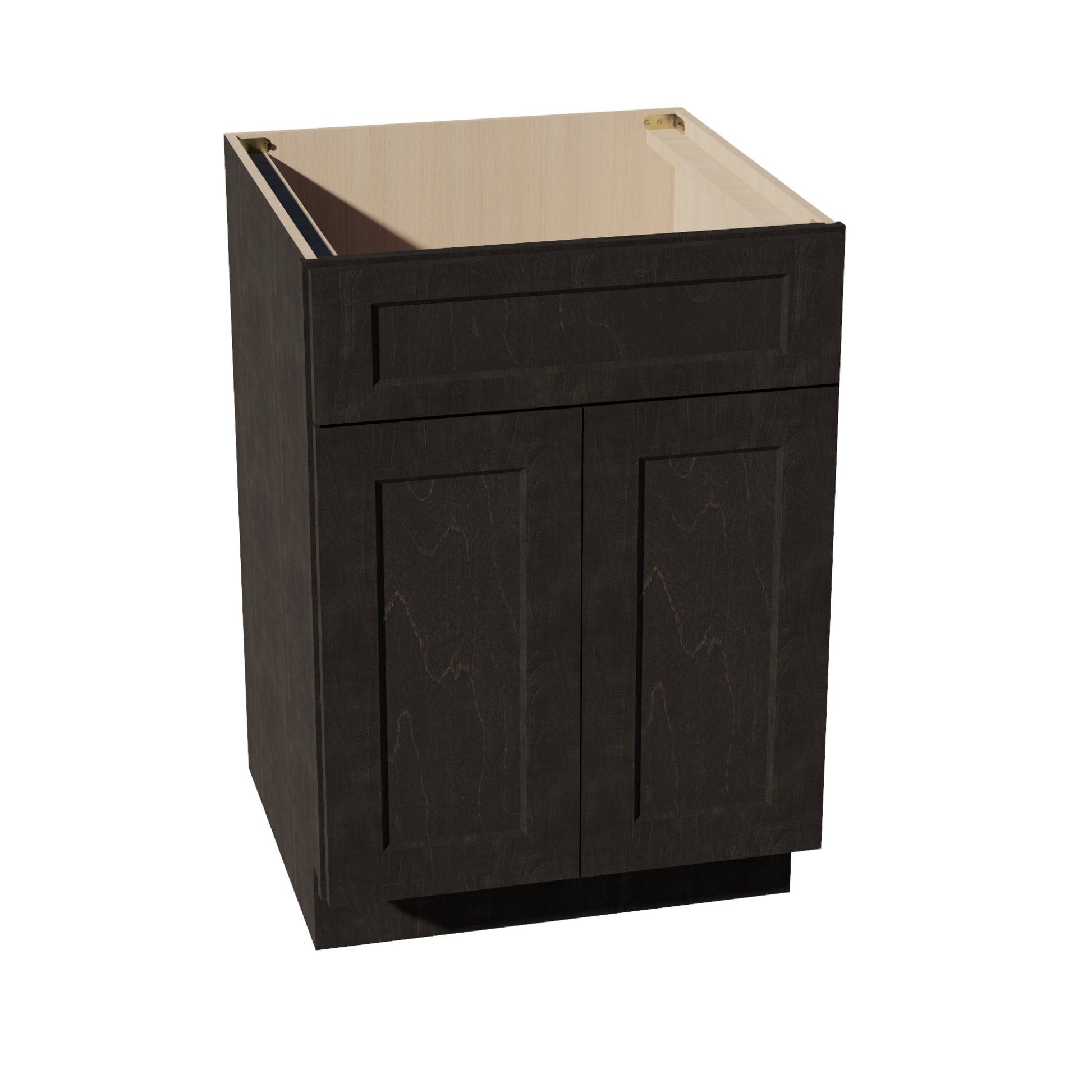 HG - SB24: Dark Gray Shaker 24" 2 Doors 1 False Drawer Sink Base Cabinet - NextCabinets