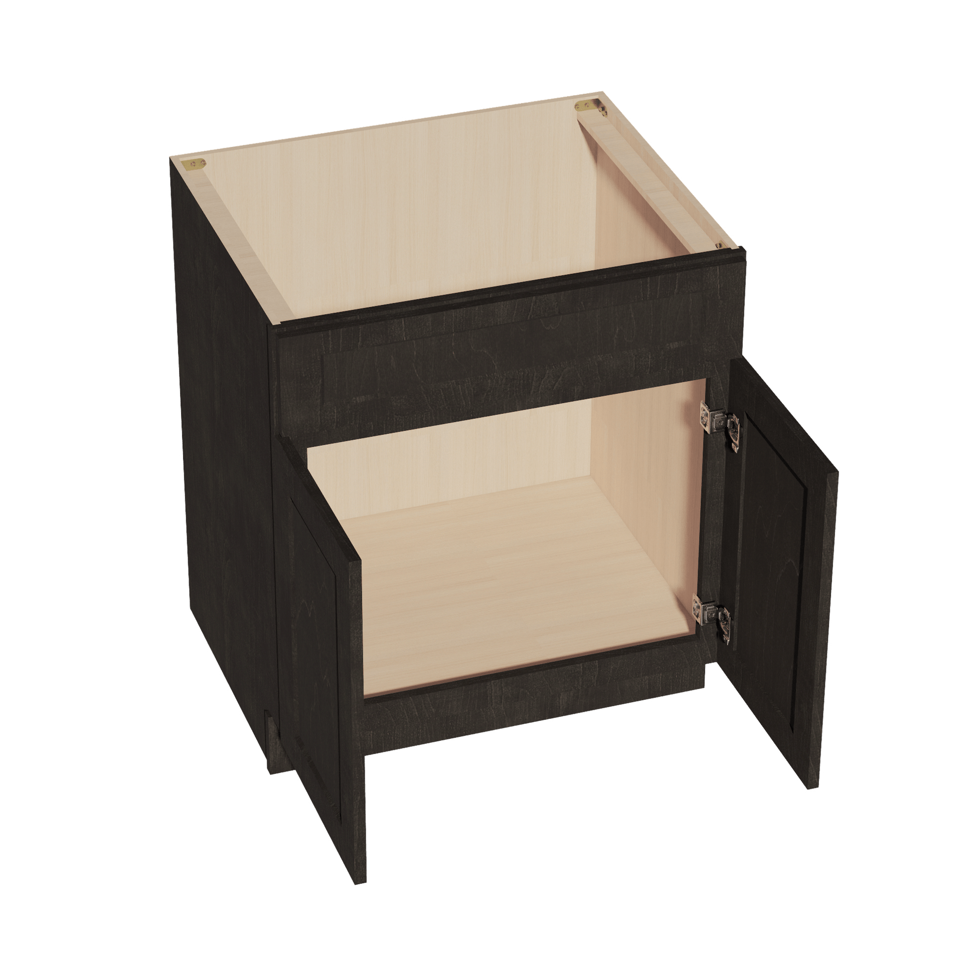 HG - SB30: Dark Gray Shaker 30" 2 Doors 1 False Drawer Sink Base Cabinet - NextCabinets