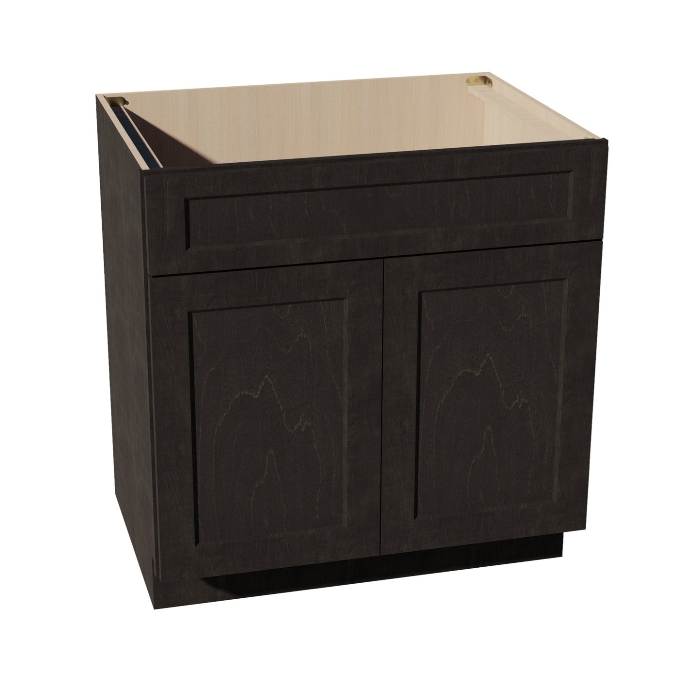 HG - SB33: Dark Gray Shaker 33" 2 Doors 1 False Drawer Sink Base Cabinet - NextCabinets