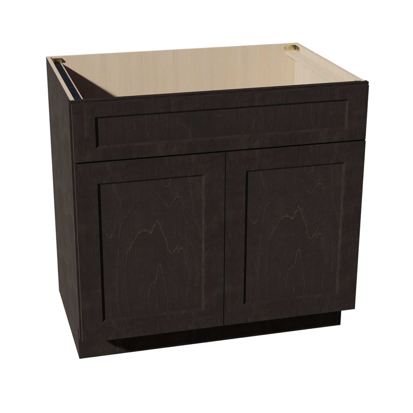 HG - SB36: Dark Gray Shaker 36" 2 Doors 1 False Drawer Sink Base Cabinet - NextCabinets